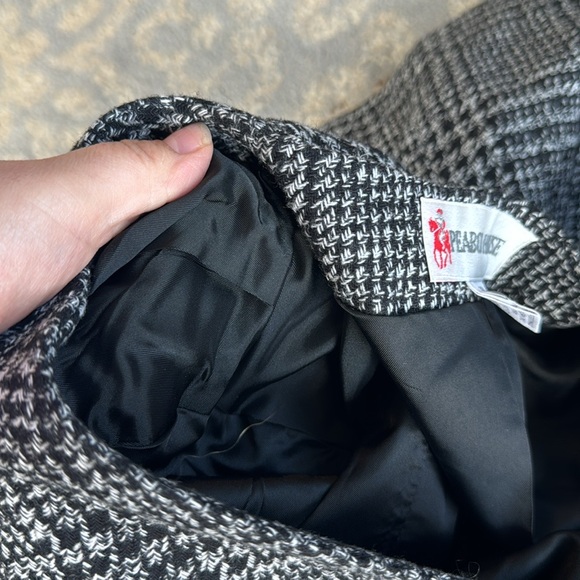 Vintage Peabody House Wool Houndstooth Skirt Suit Set 13/14 - Picture 15 of 15